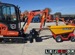 Lej en minigraver og motorbør KX19+Superskub