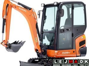 Lej en minigraver Kubota kx19