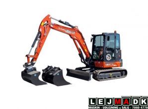 Lej en 5,5 Ton Minigraver m. tilt Kubota KX60-5