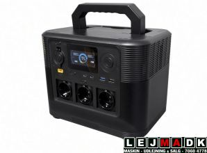 Lej en Bærbar Batteri strømforsyning 1200W / 800Wh / 230V / 12V / 5V