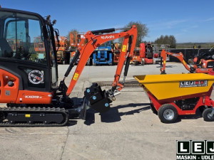 Lej en minigraver og motorbør KX19+Superskub