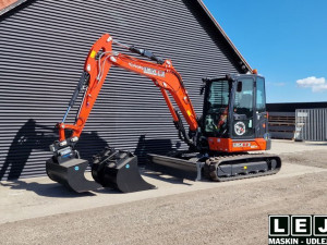 Lej en 5,5 Ton Minigraver m. tilt Kubota KX60-5