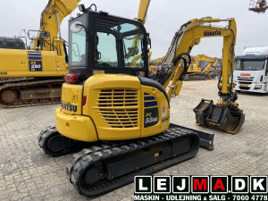 Lej en 5 Ton minigraver Komatsu PC55 med Compact Tilt