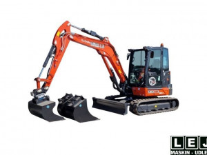 Lej en 5,5 Ton Minigraver m. tilt Kubota KX60-5