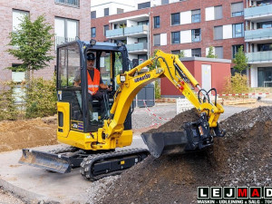 Udlejes Minigraver 2 ton Komatsu PC20MR-3 med powertilt