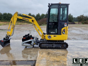 Udlejes Minigraver Komatsu PC16r hs med tilt